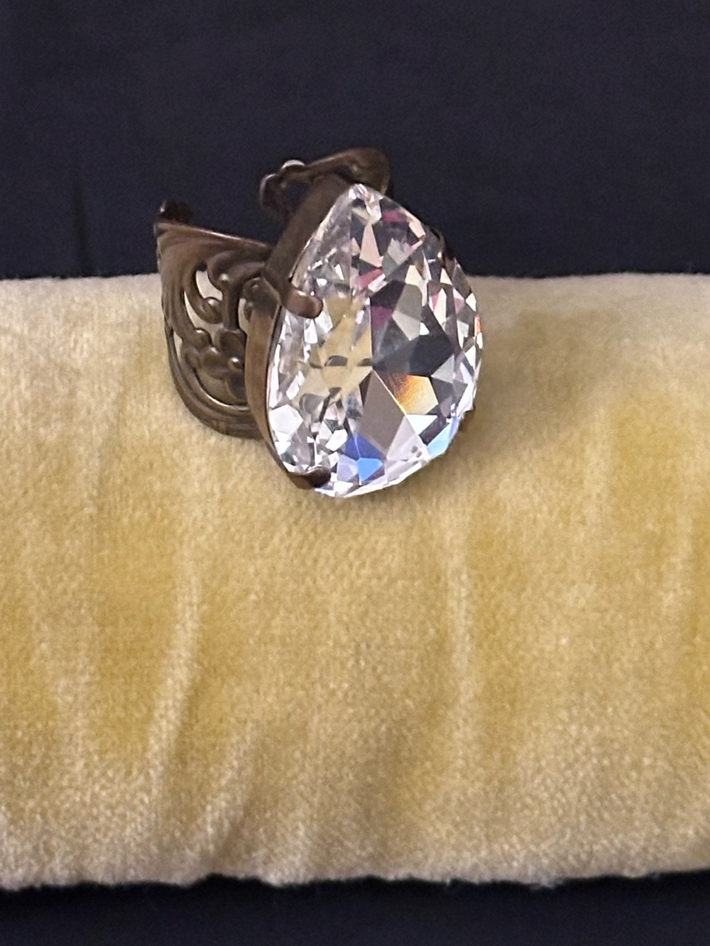 Sorrelli Teardrop Crystal Cocktail Ring